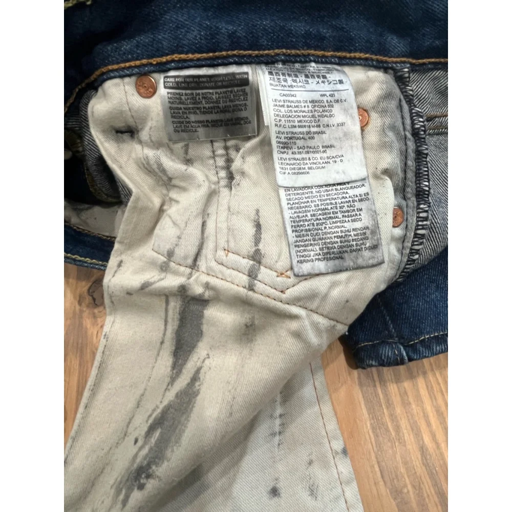 Men's Levi's 501‎ Jeans Size 30 Blue Denim, Inseam 27, 11 rise